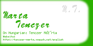 marta tenczer business card